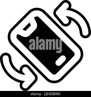 Rotation de l'écran de l'interface utilisateur . Illustration de Vecteur