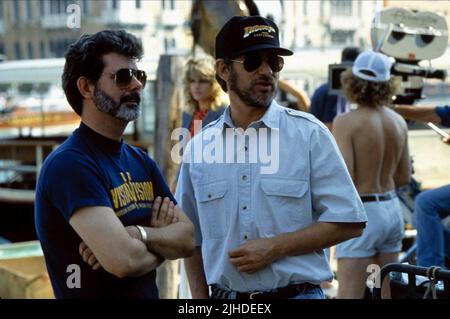 GEORGE LUCAS, Steven Spielberg, INDIANA JONES ET LA DERNIÈRE CROISADE, 1989 Banque D'Images