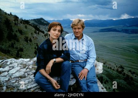 KRISTIN SCOTT THOMAS, Robert Redford, le CHEVAL WHISPERER, 1998 Banque D'Images
