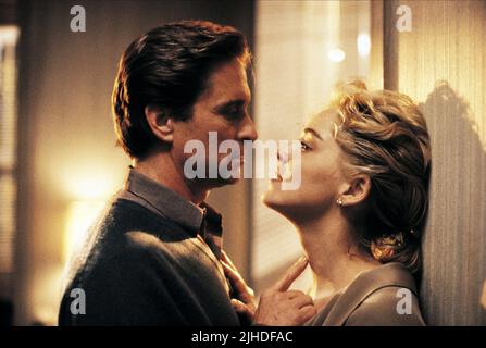 MICHAEL DOUGLAS, Sharon Stone, Basic Instinct, 1992 Banque D'Images