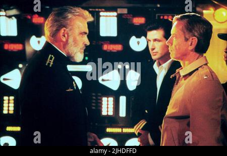 SEAN CONNERY, Alec Baldwin, SCOTT GLENN, The Hunt for Red October, 1990 Banque D'Images