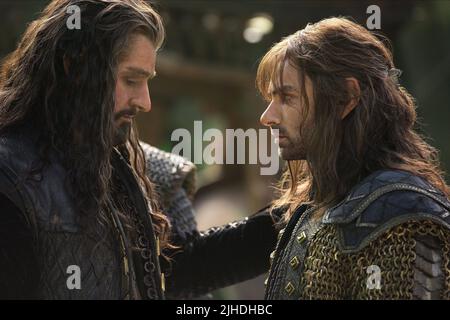 RICHARD ARMITAGE, AIDAN TURNER, LE HOBBIT : LA BATAILLE DES CINQ ARMÉES, 2014 Banque D'Images