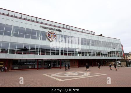 Édimbourg, Royaume-Uni : 16th juillet 2022 : vue générale de Tynecastle avant la pré-saison amicale entre le coeur de Midlothian au parc Tynecastle Banque D'Images