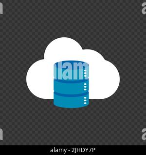 Serveur Cloud. Cloud et icône de serveur. Vecteur modifiable. Illustration de Vecteur