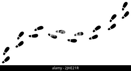 Empreinte semelles chaussures isolées sur fond blanc. Illustration vectorielle Illustration de Vecteur