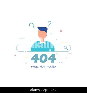 404 page introuvable man Illustration de Vecteur