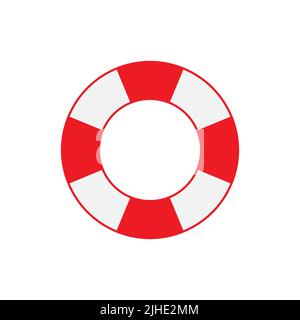 Icône de bouée de sauvetage isolée sur fond blanc. Illustration vectorielle Illustration de Vecteur