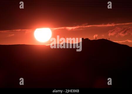 Coucher de soleil sur la Grande Orme de Galles Banque D'Images