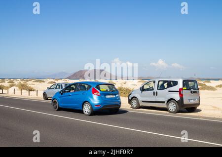 Location de voitures à Fuerteventura, îles Canaries, Espagne Banque D'Images