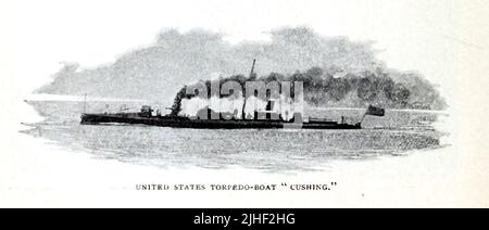 États-Unis Torpedo-Boat ' Cushing ' de l'article LES PLUS RÉCENTS NAVIRES DE GUERRE DE LA MARINE DES ÉTATS-UNIS par le lieutenant W. H. Jaques, U. S. N. de Factory and Industrial Management Magazine Volume 6 1891 Éditeur New York [etc.] McGraw-Hill [etc.] Banque D'Images