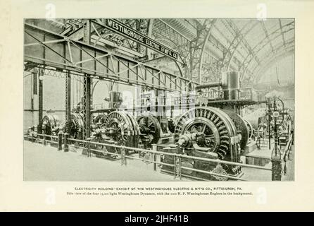 Exposition sur le bâtiment électrique de Westinghouse Electric $ MFG Co. Pittsburgh, PA exposition colombienne du monde Chicago 1893 de Factory and Industrial Management Magazine Volume 6 1891 Éditeur New York [etc.] McGraw-Hill [etc.] Banque D'Images