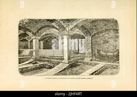 A Covered Filter Waterworks of Warsaw Russia (SIC) Pologne de l'article « FILTRATION DU SABLE DE L'EAU POTABLE, POUR L'ÉLIMINATION DES GERMES PATHOGÈNES. » Par George W. Fuller. De Factory and Industrial Management Magazine Volume 6 1894 Éditeur New York [etc.] McGraw-Hill [etc.] Banque D'Images