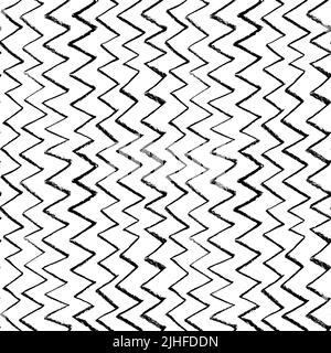 Motif sans couture vectoriel de lignes de charbon en zigzag. Illustration de Vecteur