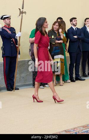 Madrid. Espagne. 20220718, la Reine Letizia d'Espagne assiste aux Prix nationaux du sport 2019 et 2020 au Palais Royal El Pardo sur 18 juillet 2022 à Madrid, Espagne crédit: MPG/Alamy Live News Banque D'Images