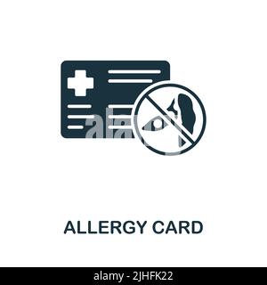 Icône carte d'allergie. Icône allergie simple monochrome pour les modèles, la conception Web et les infographies Illustration de Vecteur