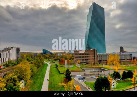 Siège de la Banque centrale européenne, Francfort-sur-le-main, Allemagne Banque D'Images