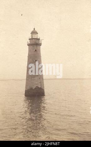 Massachusetts - Minots Ledge. Station de lumière de Minots Ledge, Massachusetts. Banque D'Images