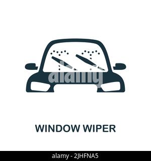 Icône d'essuie-glace. Icône de service de voiture monochrome de ligne simple pour les modèles, la conception Web et les infographies Illustration de Vecteur