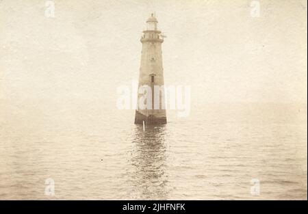 Massachusetts - Minots Ledge. Station de lumière de Minots Ledge, Massachusetts. Banque D'Images