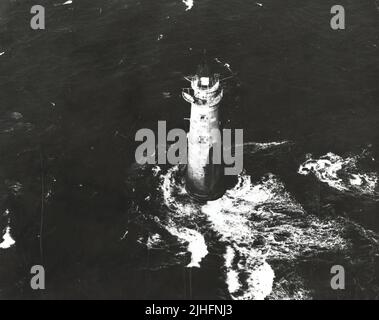 Massachusetts - Minots Ledge. Station de lumière de Minots Ledge, Massachusetts. Banque D'Images