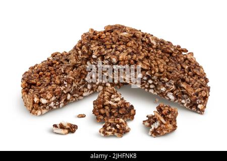 amaranth biscuits avec caroub isolé sur fond blanc avec pleine profondeur de champ. Une alimentation saine. Banque D'Images