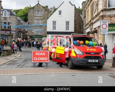 La première Marche de la fierté des Shetland à Lerwick, Shetland, Écosse, Royaume-Uni. Banque D'Images