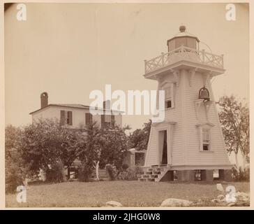 Virginia - Jordan point. Jordans point Light Station, James River, Virginie. Gyrophare avant. Banque D'Images