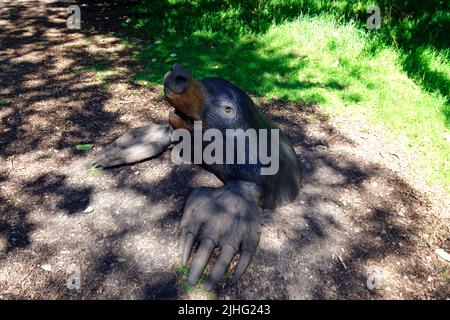 Sculpture de Mole géante, Bute Park, Cardiff. Banque D'Images