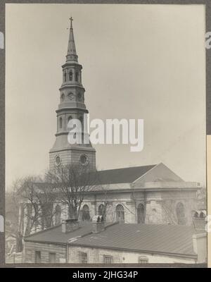 Caroline du Sud - Charleston Depot. Charleston Harbour main Channel Rear, Caroline du Sud. Église Saint-Philips (arrière). Plan focal 140 pi au-dessus de la moyenne haute eau, réflecteur 22 pi, brûleur argand 6,5 pi (1300 candlepower), gaz de la ville principale. St. Philips Church utilisé pour la lumière arrière main Channel Range, Charleston, South Carolina Harbour, 1912. Prise par Tom H. Gregg. Banque D'Images