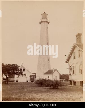 Géorgie - balise Tybee. Tybee Island Light Station, Géorgie. Photographié par le major Jared A. Smith, 11 juin 1885. Banque D'Images