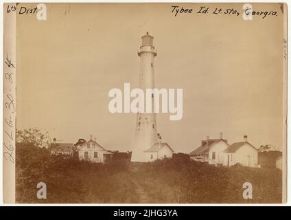 Géorgie - balise Tybee. Tybee Island Light Station, Géorgie. Banque D'Images