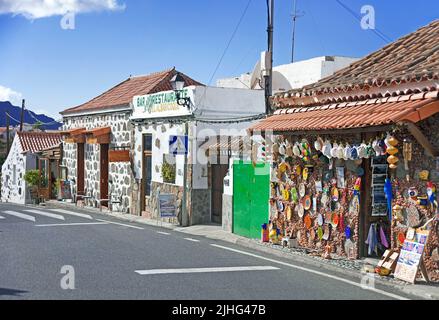 Boutique de souvenirs dans le village Fataga, San Bartolomé de Tirajana, Grand Canary, îles Canaries, Espagne, Europe Banque D'Images