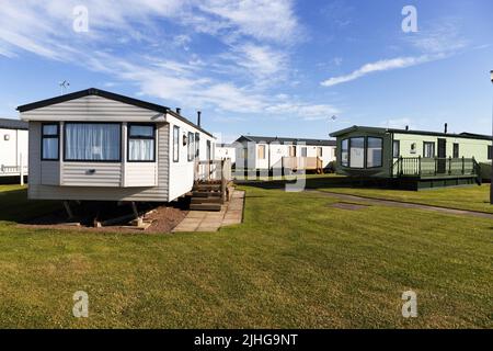 Seafield Caravan Park, Seahouses, Northumberland, Angleterre Banque D'Images