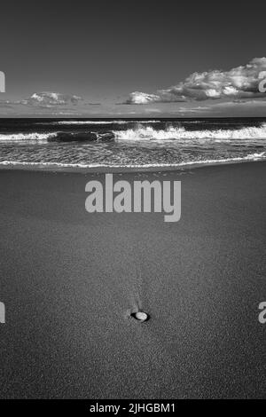 Magnifique ciel sur la plage de Lunanbay, à Mono Banque D'Images