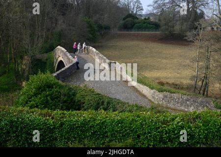 Le pont de Brig o' Doon près d'Ayr, célèbre par un poème de Robbie Burns Banque D'Images