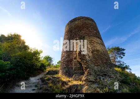 Ruines du château de Sychrov - ville historique Rabstejn nad Strelou - République tchèque, Europe Banque D'Images