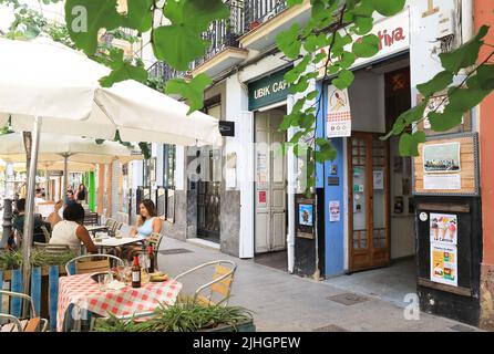 Russafa, le quartier branché de Valence et le centre culturel et artistique, avec une vibe unique et alternative, en Espagne, en Europe Banque D'Images