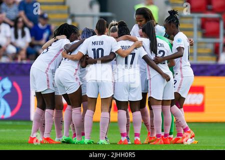 ROTHERHAM, ROYAUME-UNI - JUILLET 18: Teamhug France pendant le groupe D - UEFA les femmes EURO 2022 match entre l'Islande et la France au stade de New York sur 18 juillet 2022 à Rotherham, Royaume-Uni (photo de Joris Verwijst/Orange Pictures) Banque D'Images