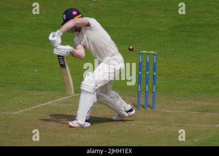 Chester le Street, Angleterre, 11 juillet 2022. Wayne Madsen battant pour Derbyshire dans un match de championnat du comté de LV contre Durham le siège unique Riverside. Crédit : Colin Edwards/Alay Live News. Banque D'Images