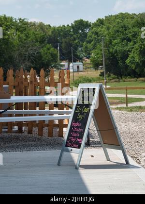 Célébrez la Journée nationale de la crème glacée sur 17 juillet 2022 à Edgerton, Kansas Banque D'Images