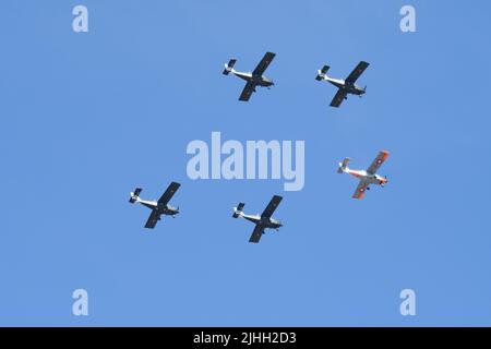 Royal International Air Tattoo, RAF Fairford, Royaume-Uni. 16 juillet 2022. Bleu bébé de la Royal Danish Air Force. Banque D'Images