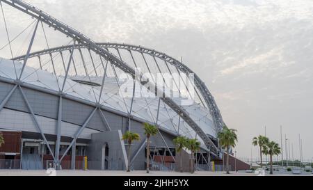 Doha,Qatar- 07 juillet,2022 :Stade international de Khalifa dans la zone aspire. Banque D'Images