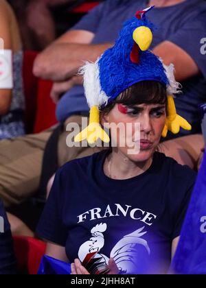 ROTHERHAM, ROYAUME-UNI - JUILLET 18: Supporter de la France pendant le groupe D - UEFA les femmes EURO 2022 match entre l'Islande et la France au stade de New York sur 18 juillet 2022 à Rotherham, Royaume-Uni (photo de Joris Verwijst/Orange Pictures) Banque D'Images