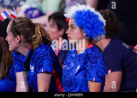 ROTHERHAM, ROYAUME-UNI - JUILLET 18: Supporter de la France pendant le groupe D - UEFA les femmes EURO 2022 match entre l'Islande et la France au stade de New York sur 18 juillet 2022 à Rotherham, Royaume-Uni (photo de Joris Verwijst/Orange Pictures) Banque D'Images