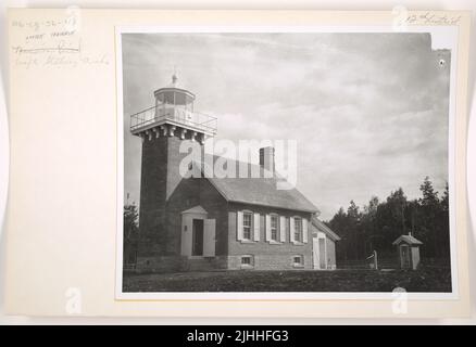 MI - Little traverse. Little traverse Light Station, Michigan. Banque D'Images
