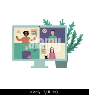 Illustration du vecteur d'appel Web de vos amis Illustration de Vecteur