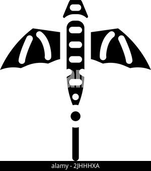 illustration du vecteur d'icône de glyphe de cerf-volant Illustration de Vecteur