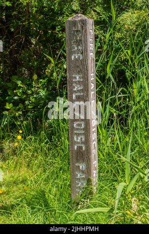 Firehall Disc Park, North Pender Island Banque D'Images