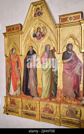 Madonna avec les enfants et les Saints Basilique Di Santa Croce Florence Italie Banque D'Images