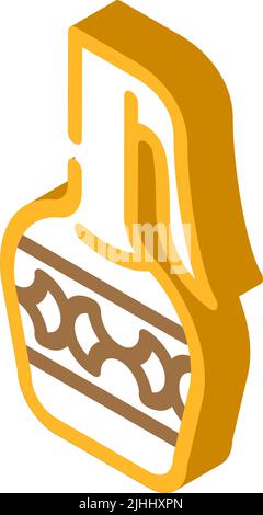 élégante carafe arabe, illustration vectorielle isométrique à motif d'icône Illustration de Vecteur